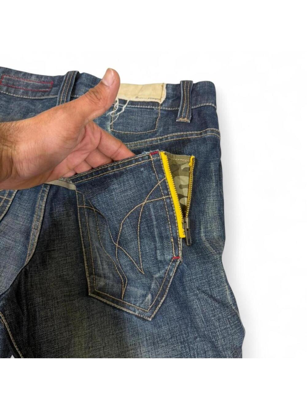 Y2K vintage TOUGH JEANSMITH➕ army grade unique article - Picture 4 of 8